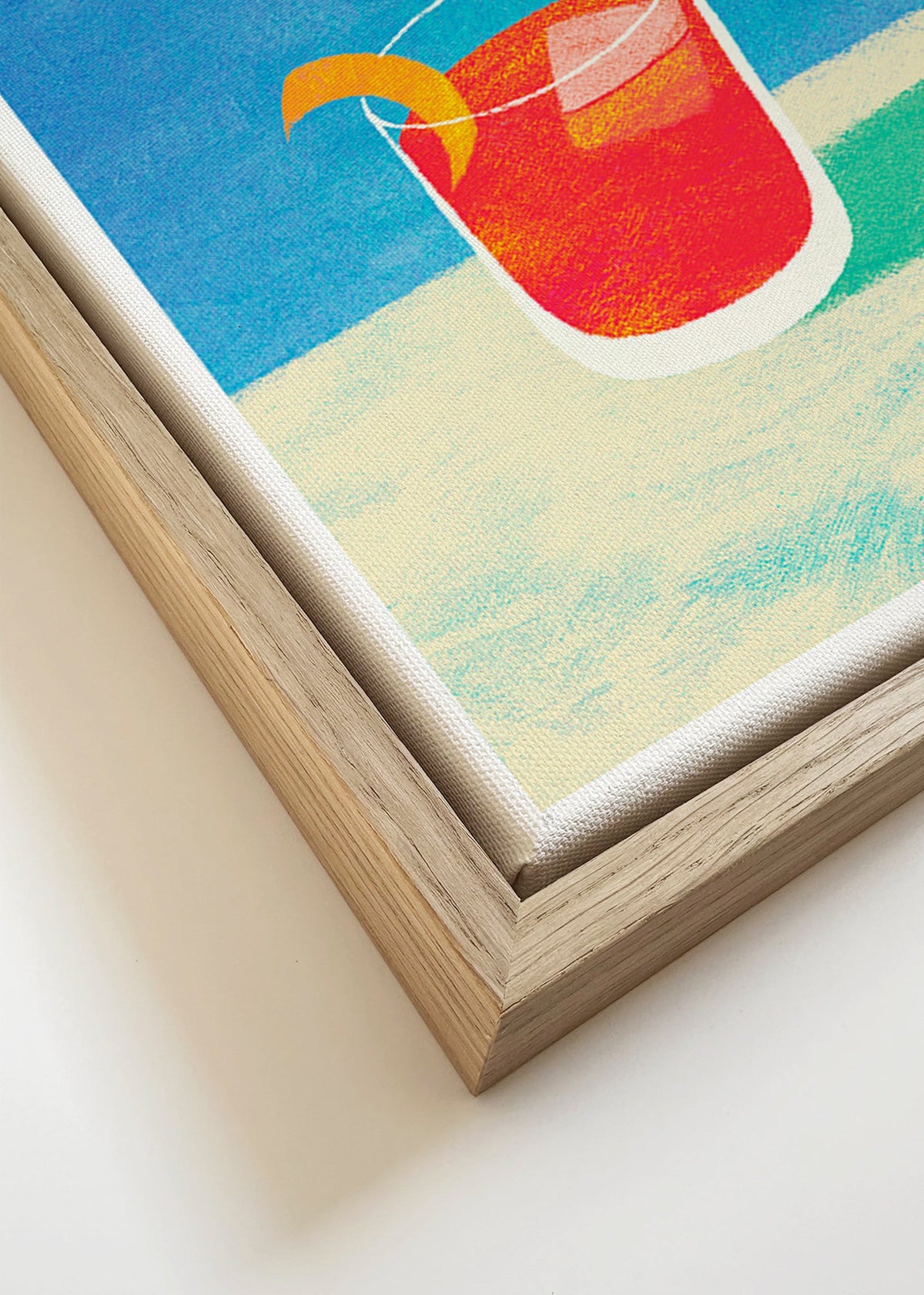 Køkkenkunst Negroni med dykker – Canvas detail