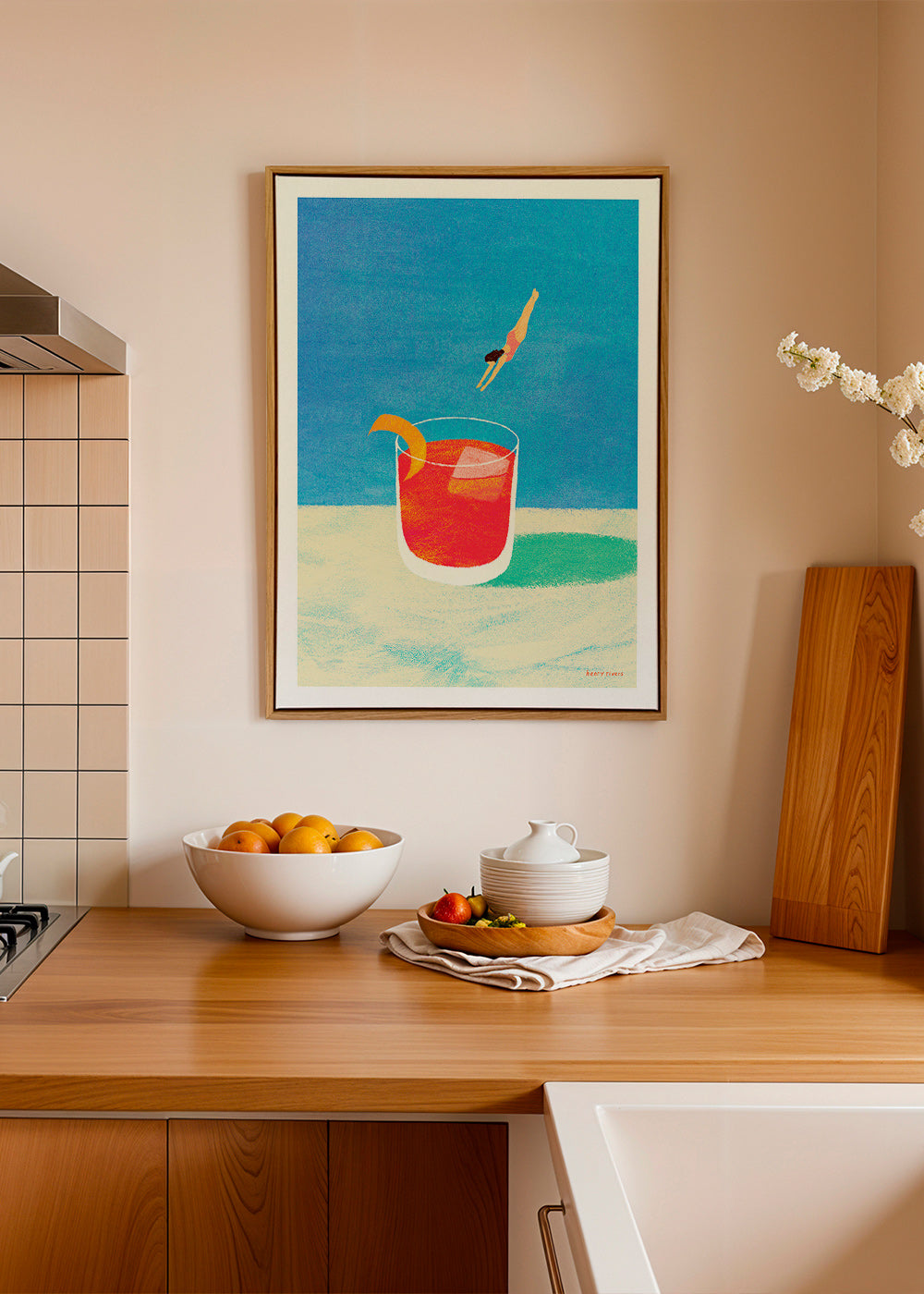 Køkkenkunst Negroni med dykker – Canvas1