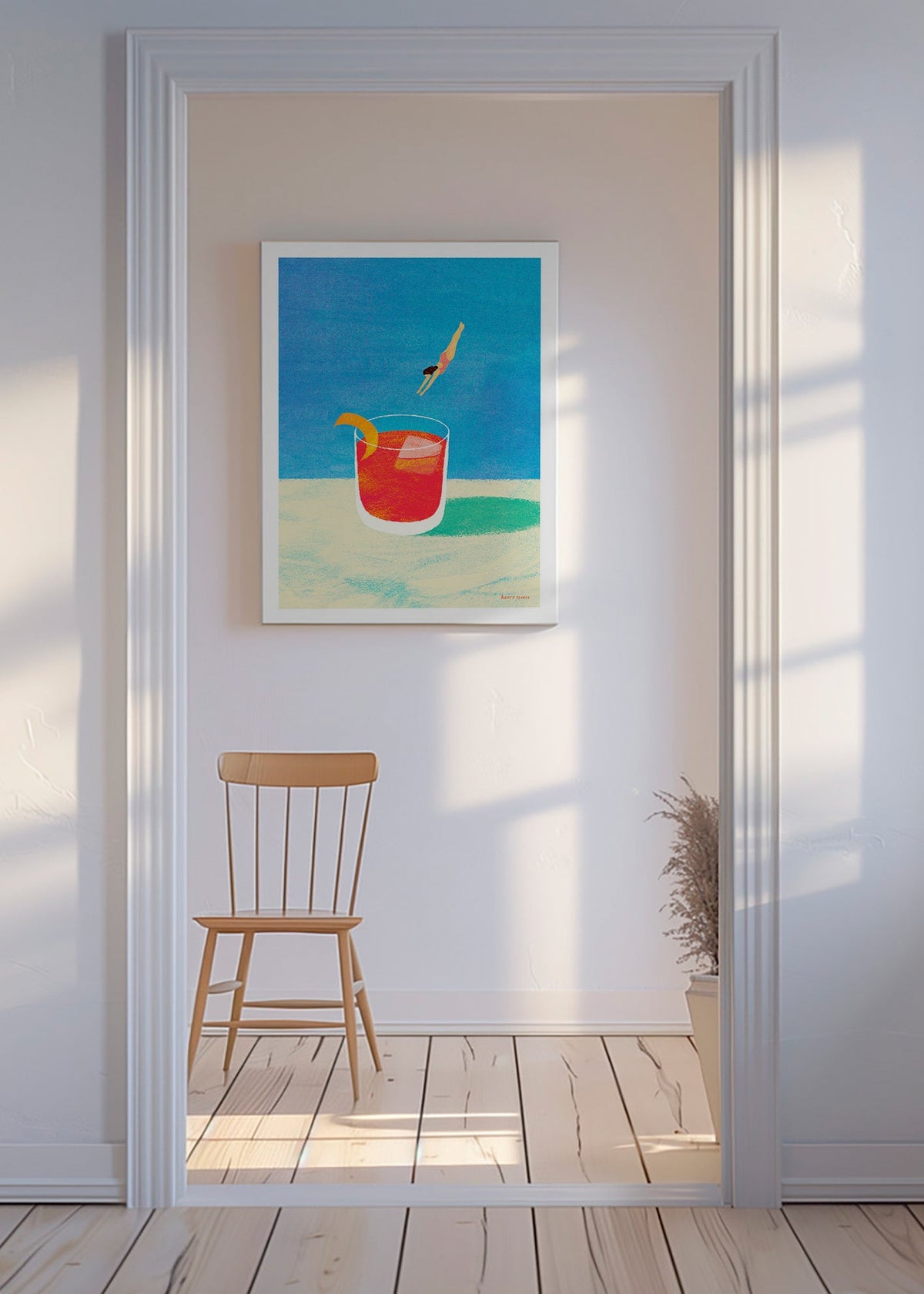 Køkkenkunst Negroni med dykker – Canvas
