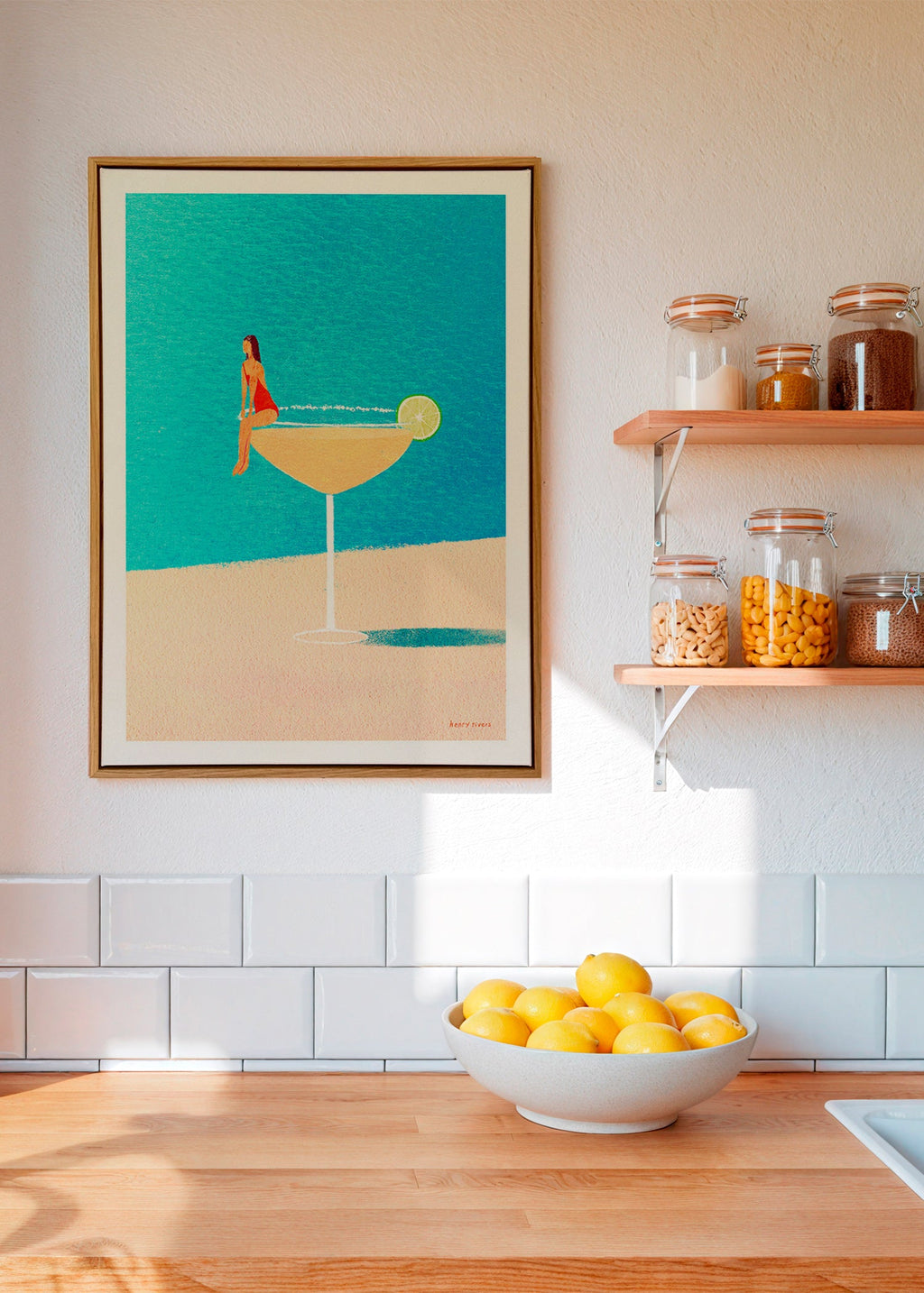 Køkkenkunst: Margarita-illustration – Canvas2