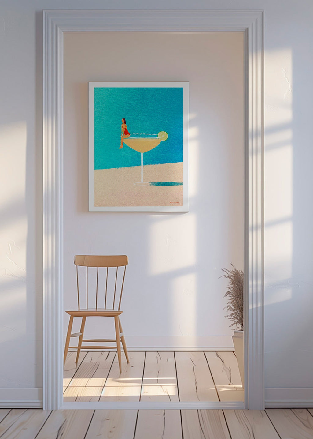 Køkkenkunst: Margarita-illustration – Canvas