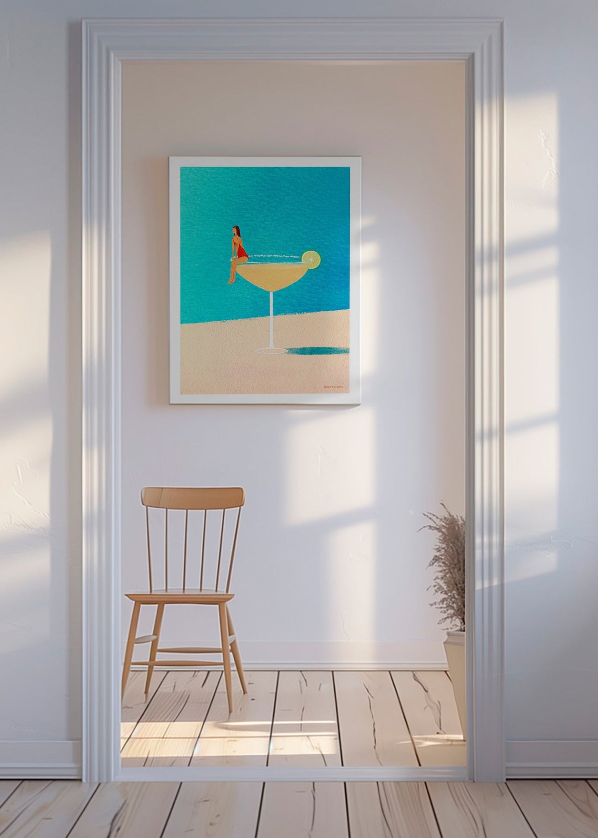 Køkkenkunst: Margarita-illustration – Canvas