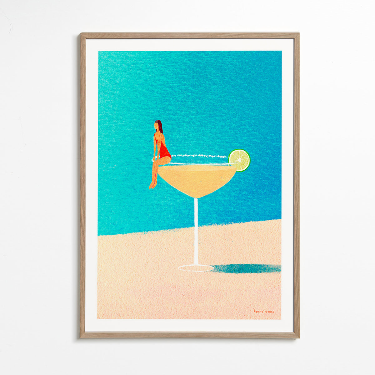 Køkkenkunst: Margarita-illustration – Oak Frame