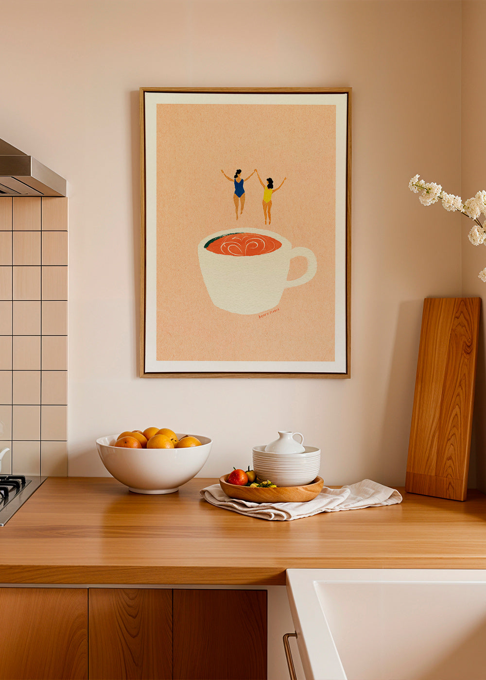 Køkkenkunst med kop og svommere – Canvas2