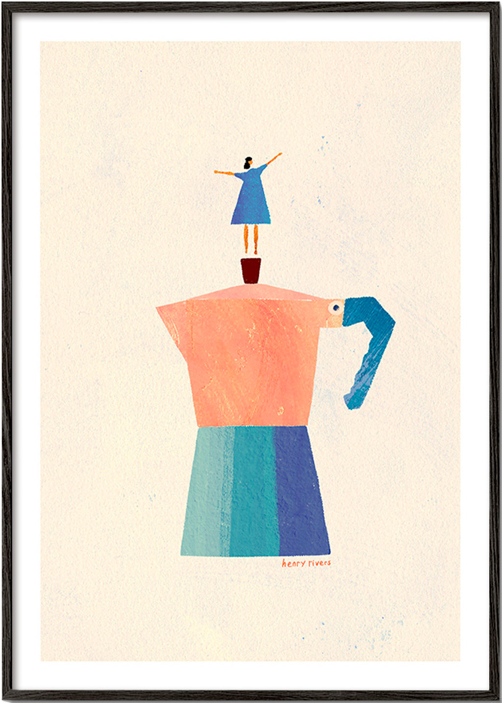 Køkkenkunst med moka og legende silhuet – Black Frame