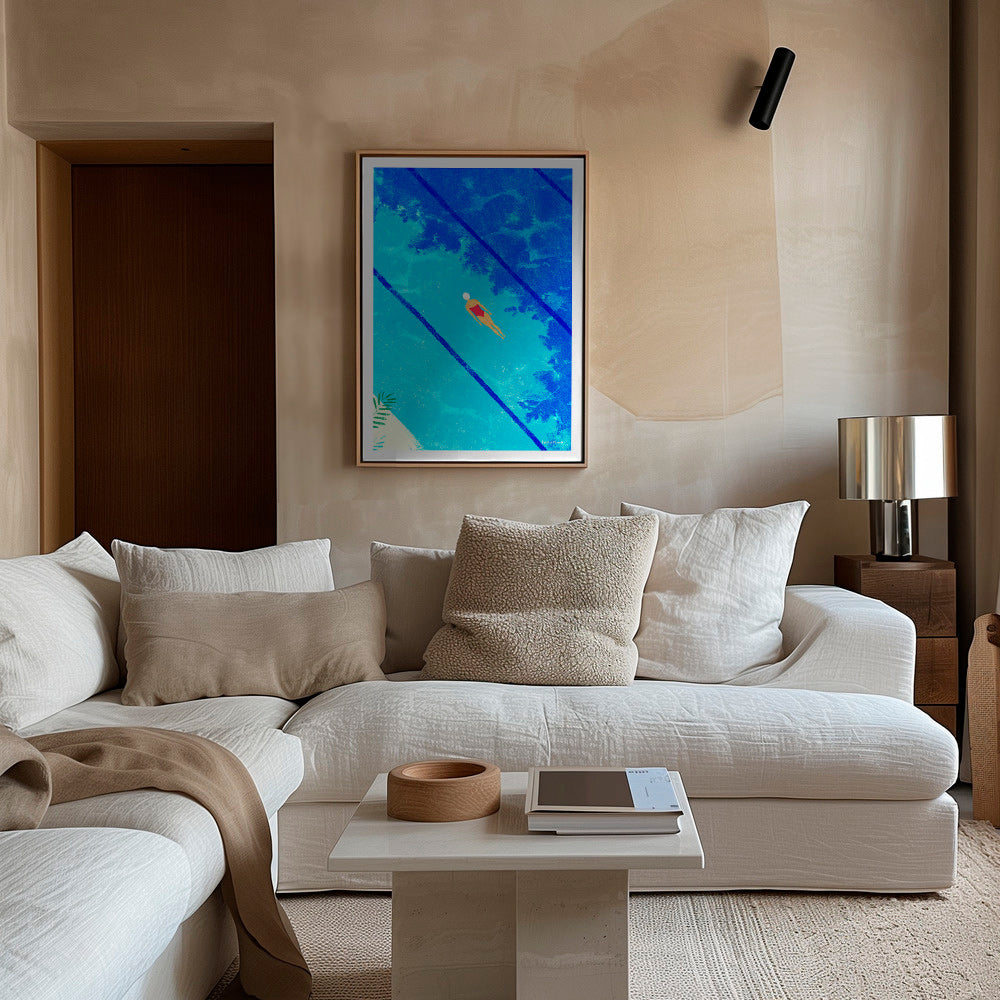 Illustration af svømmer i pool – Canvas2