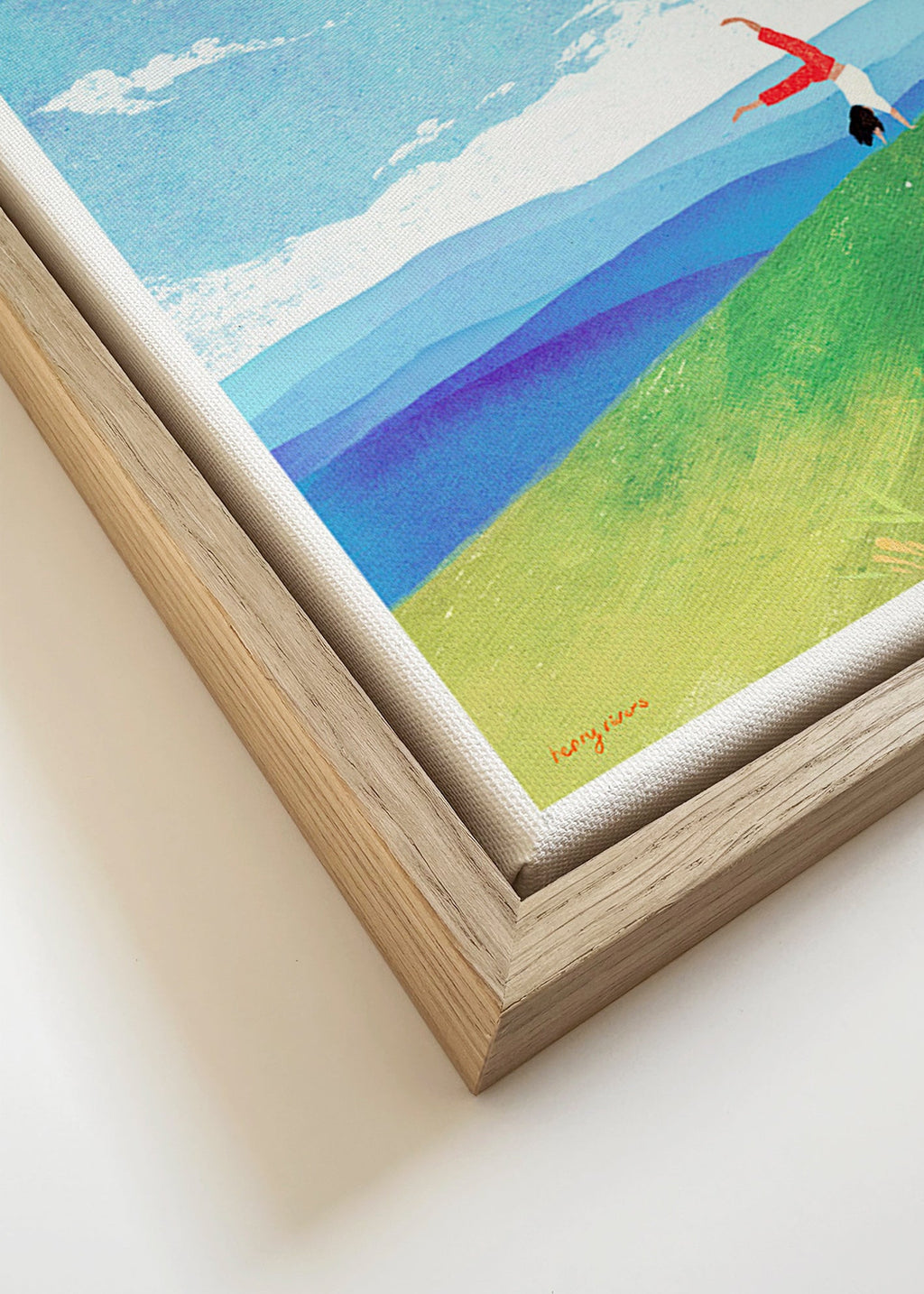 Køkkenkunst: håndstand på bakken – Canvas detail