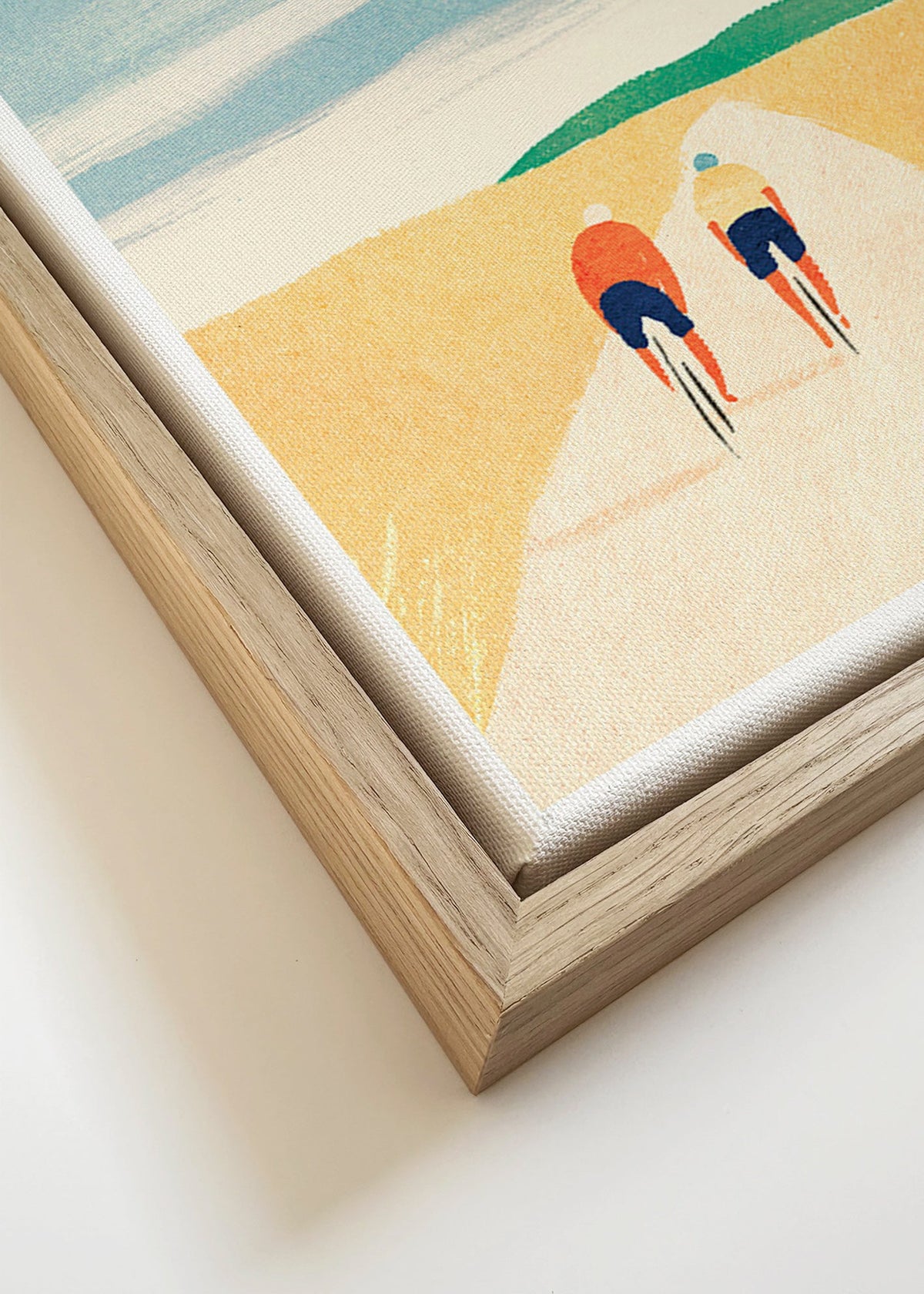Sportkunst: to cyklister på landevej – Canvas detail