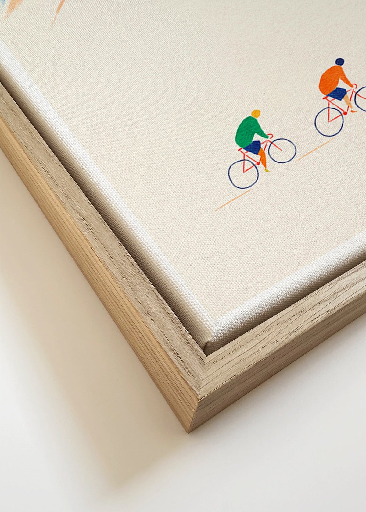 Sportskunst med bjergcyklister – Canvas detail