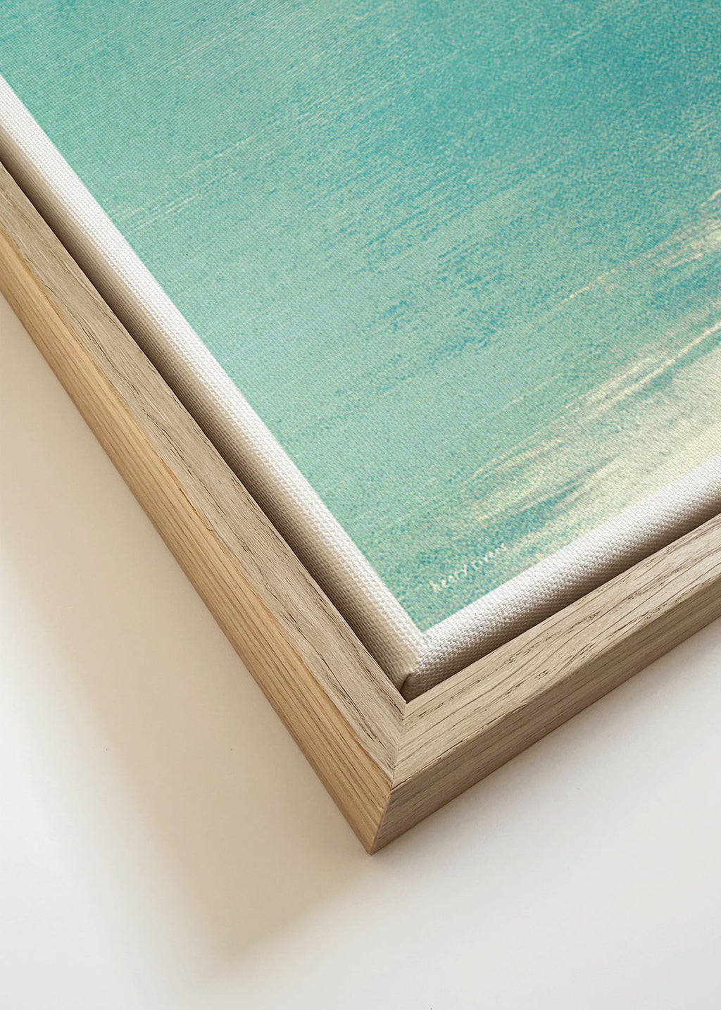 Landskabskunst: bader ved rolig horisont – Canvas detail