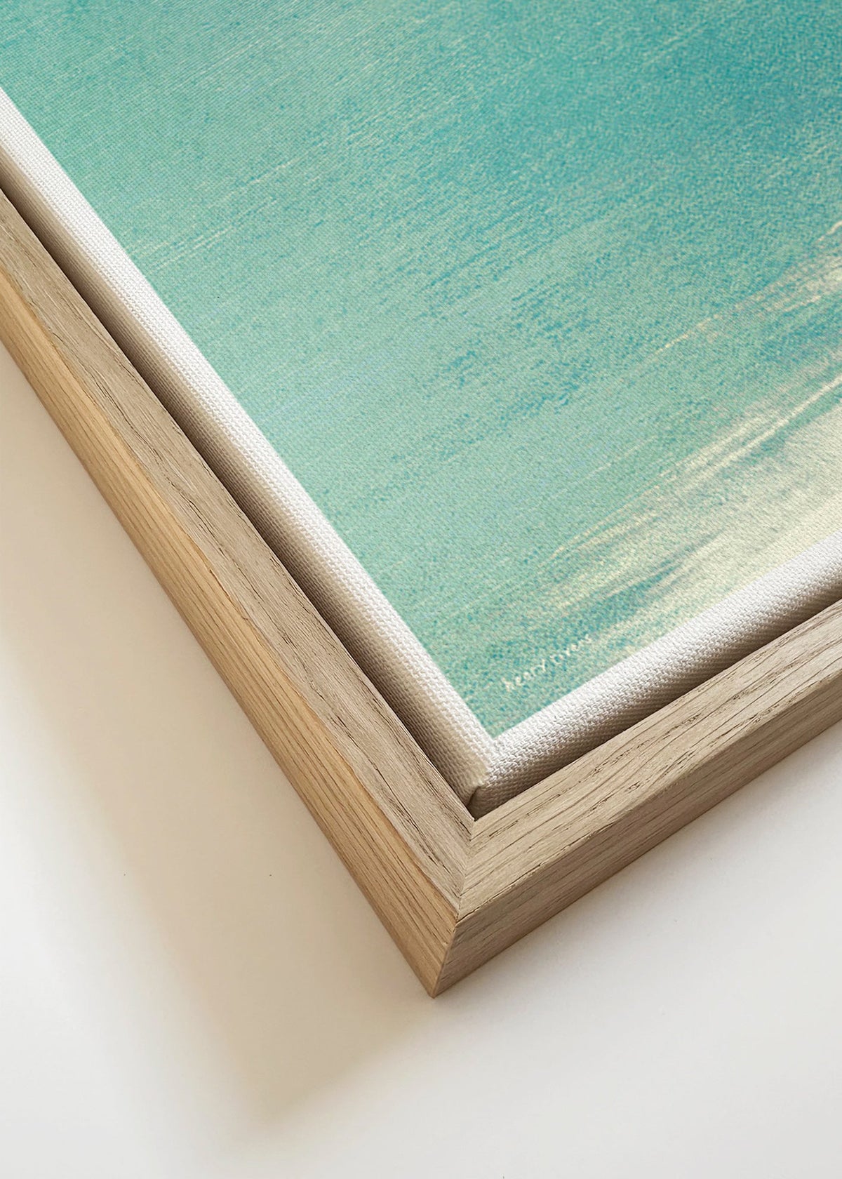 Landskabskunst: bader ved rolig horisont – Canvas detail