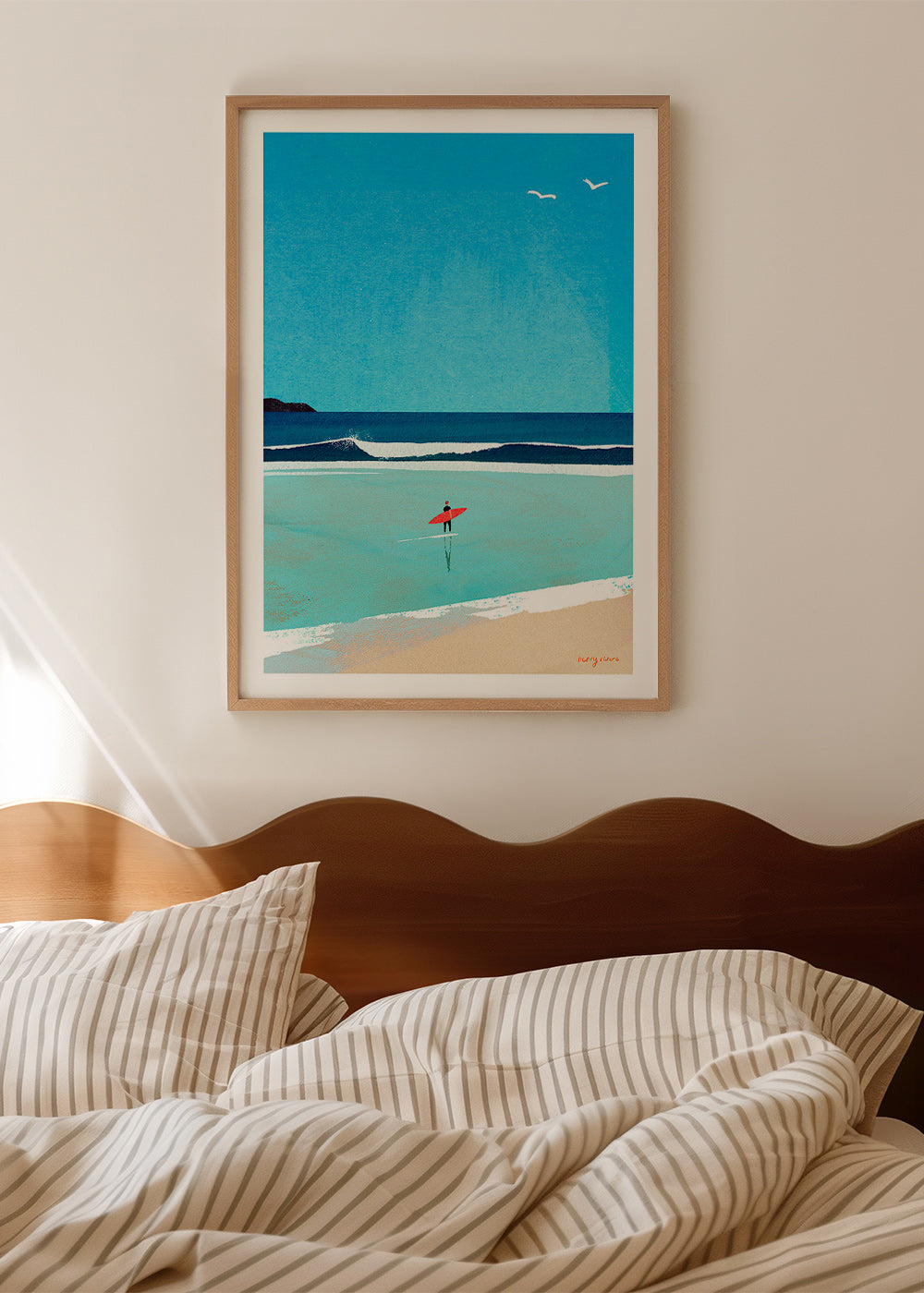 Sportkunst: surfer ved kysten – Product1