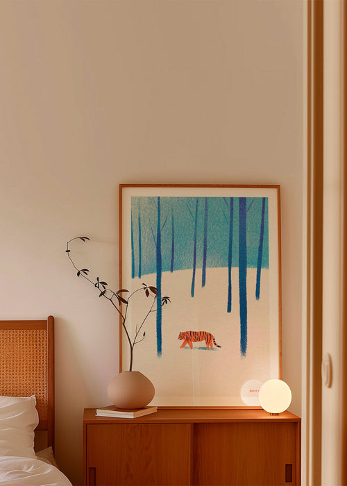 Plakat tiger i sneen – Product1