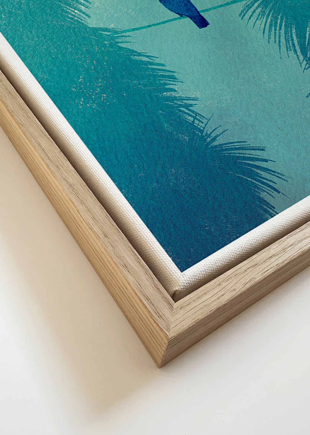 Tukan på tropisk gren plakat – Canvas detail