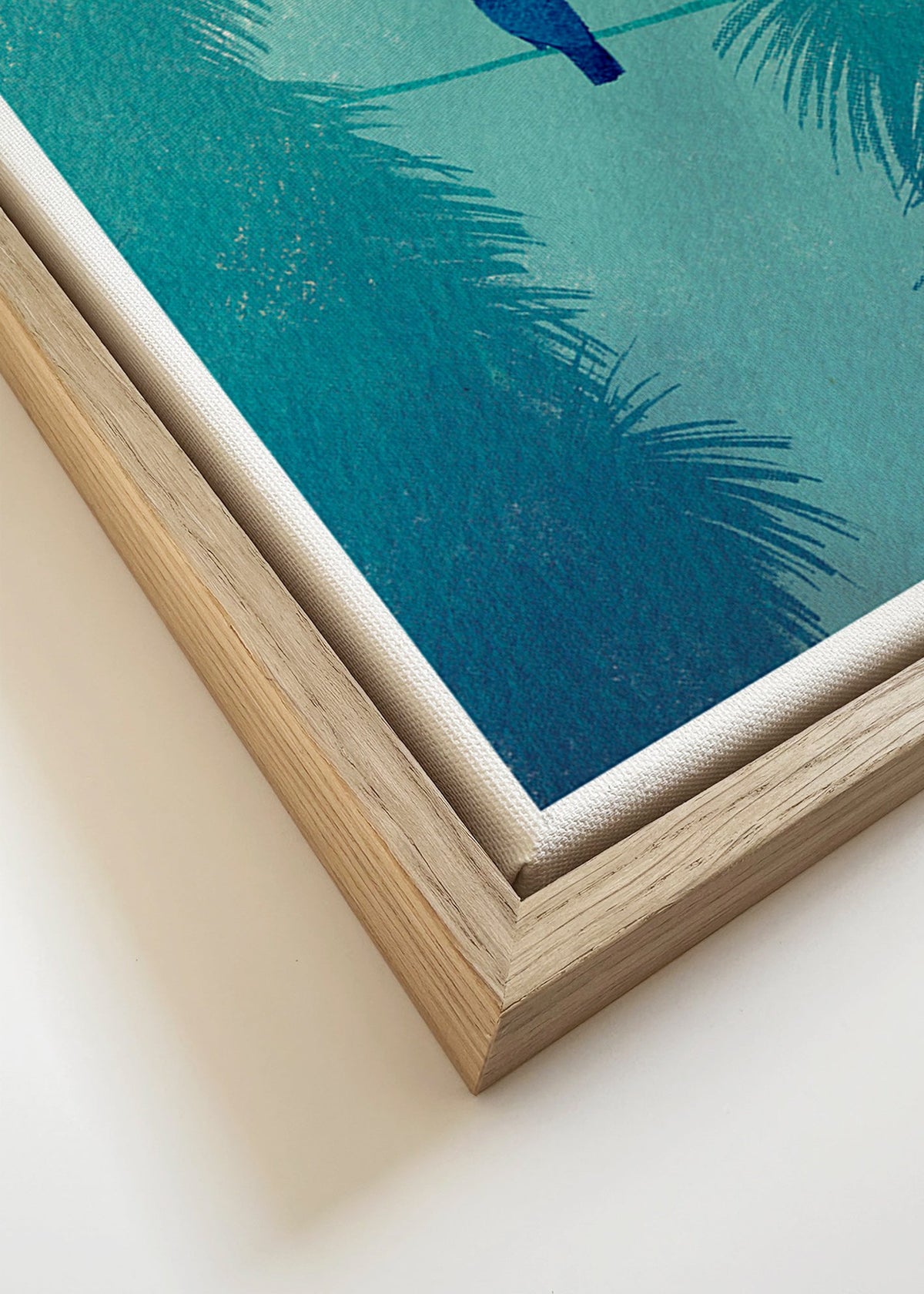 Tukan på tropisk gren plakat – Canvas detail
