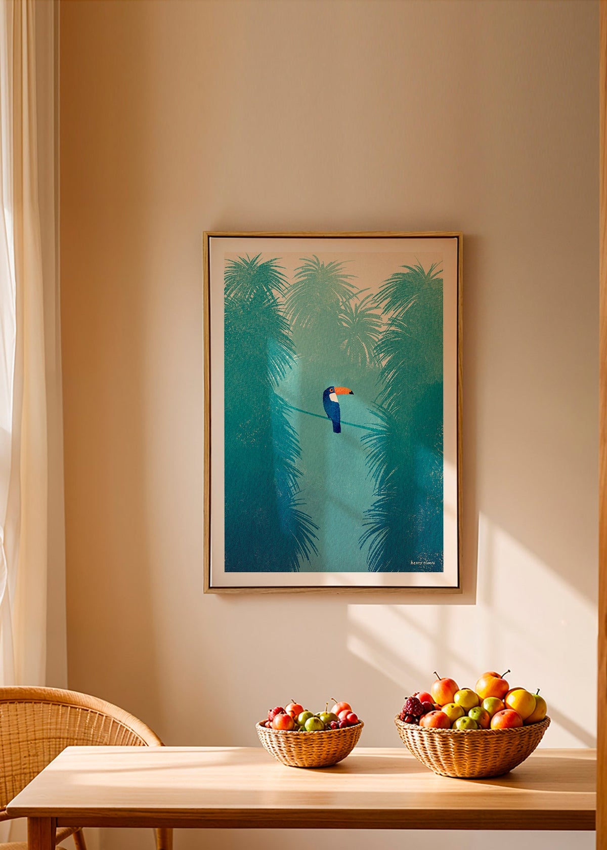 Tukan på tropisk gren plakat – Canvas2