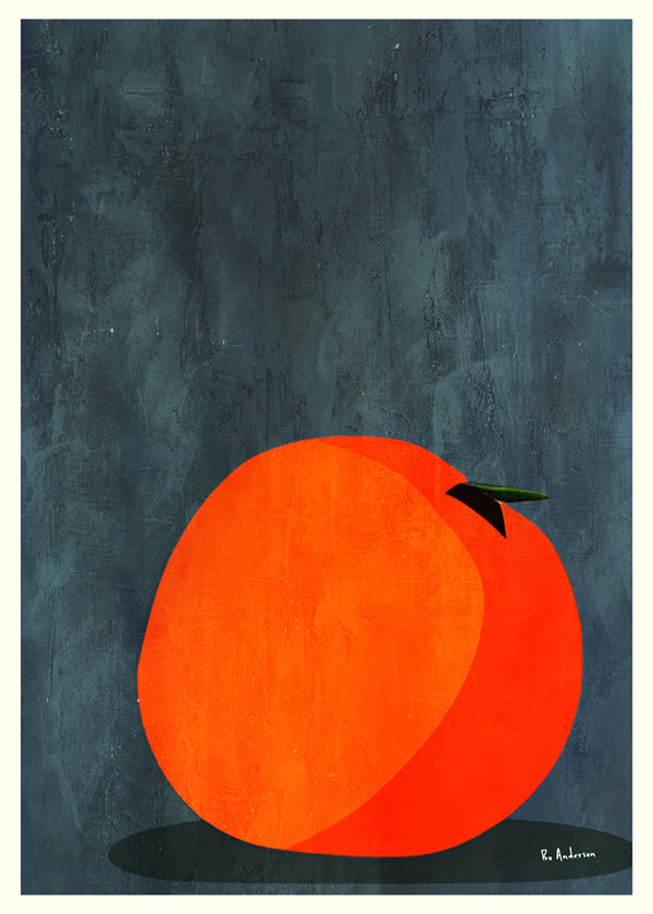 Køkkenkunst: orange minimalist på mørk tekstur