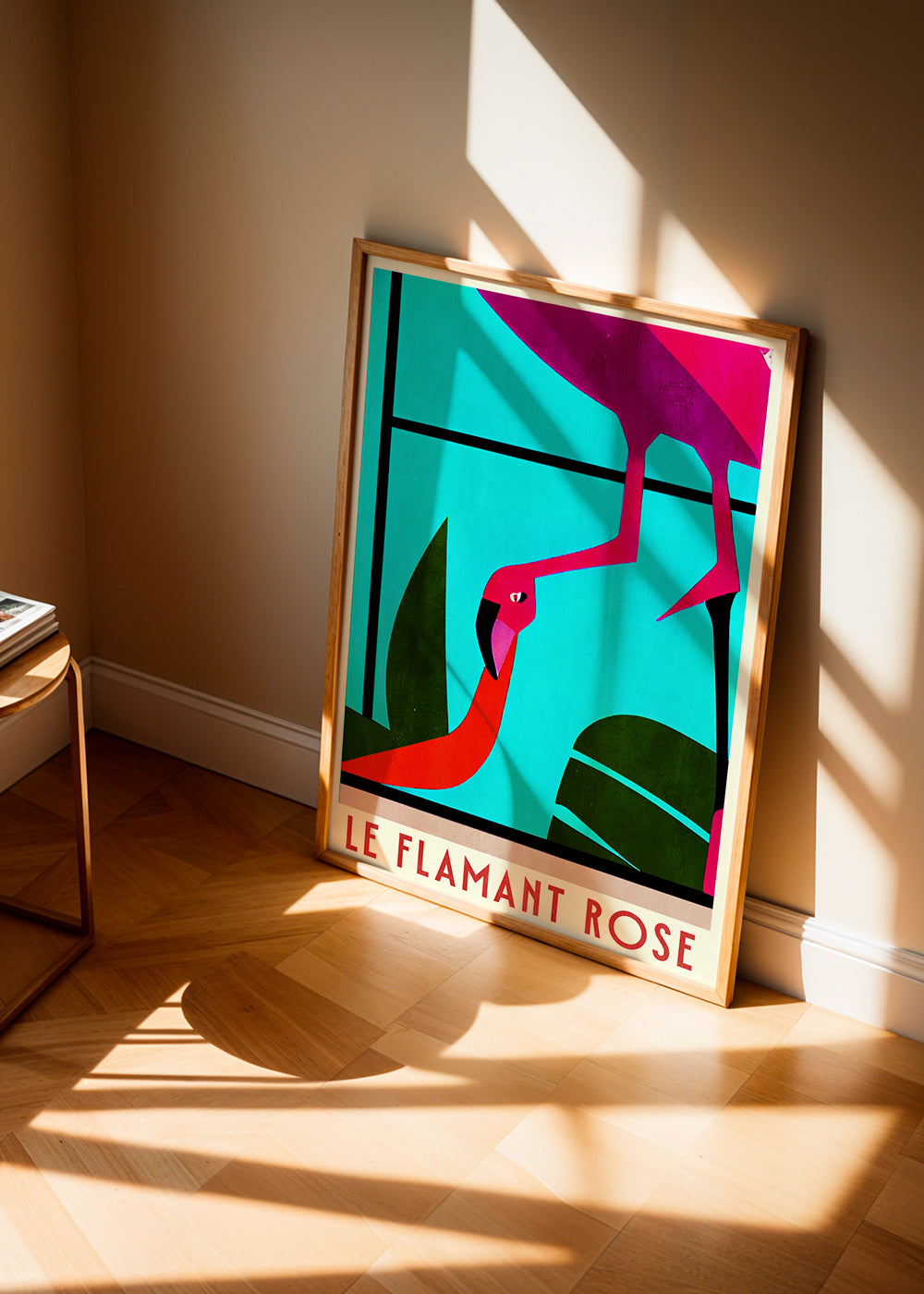 Plakat rosa flamingo grafik