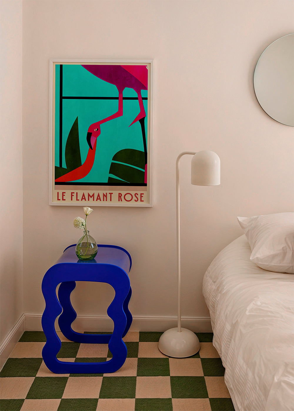 Plakat rosa flamingo grafik