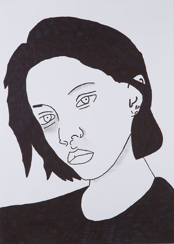 Minimal portræt illustration