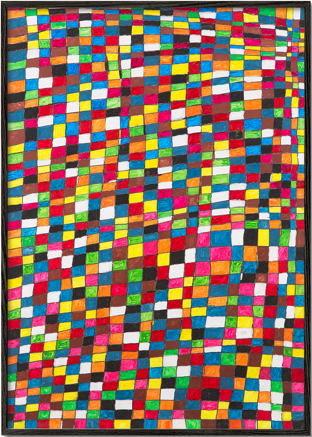 Geometrisk kunst: farverigt mosaikraster