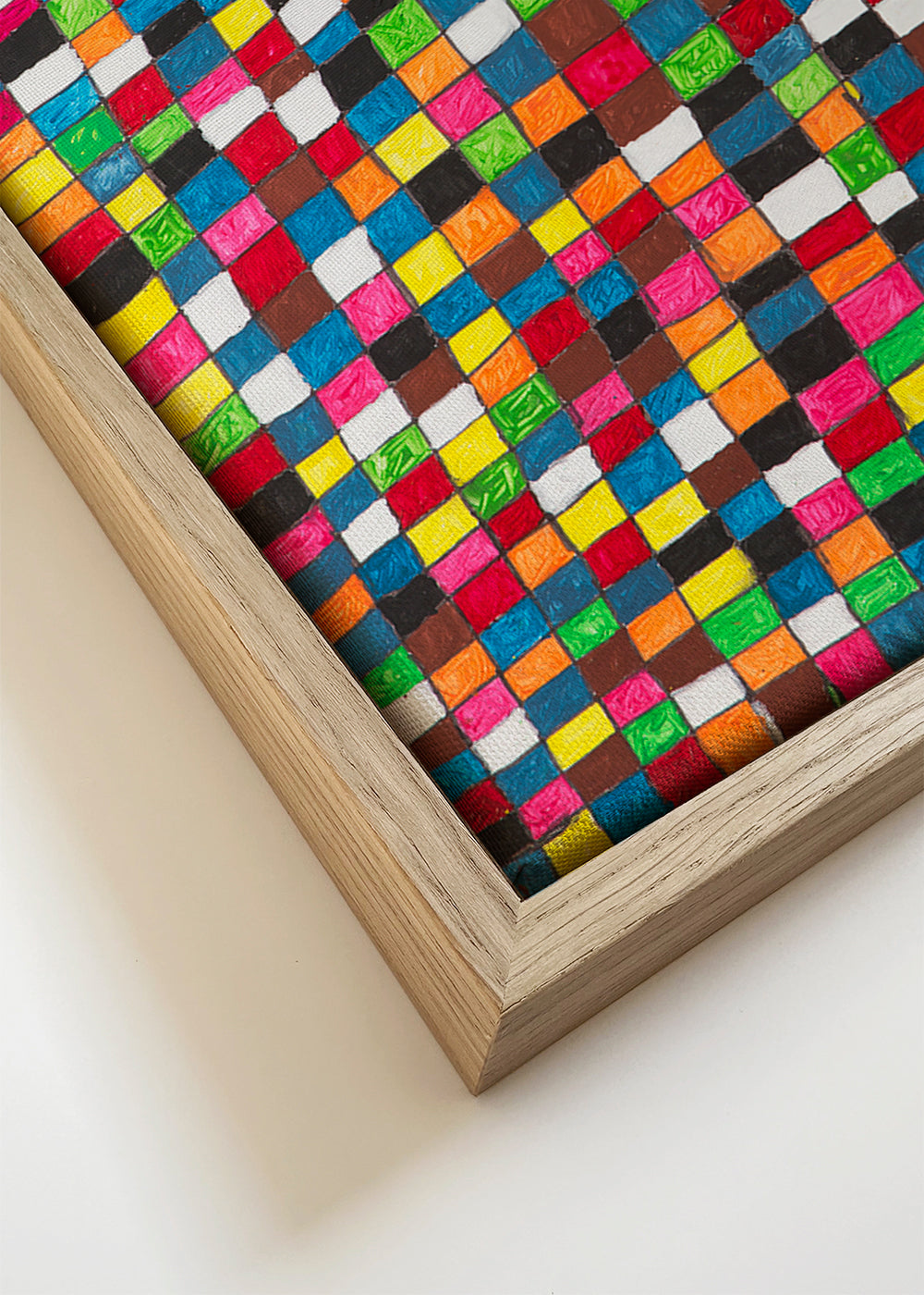 Geometrisk kunst: farverigt mosaikraster