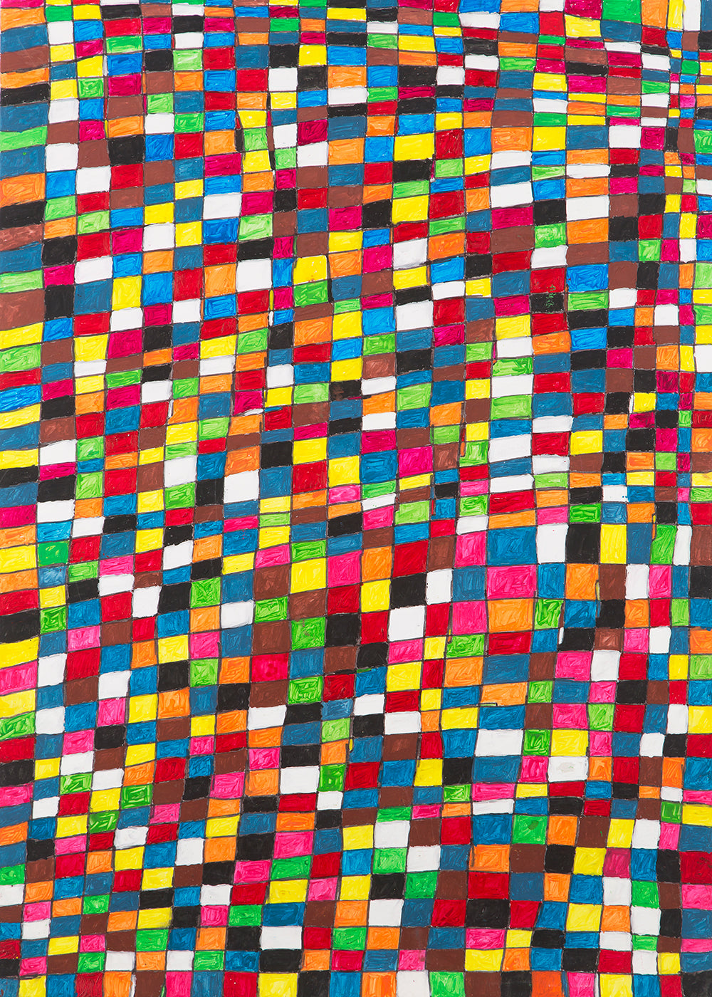 Geometrisk kunst: farverigt mosaikraster
