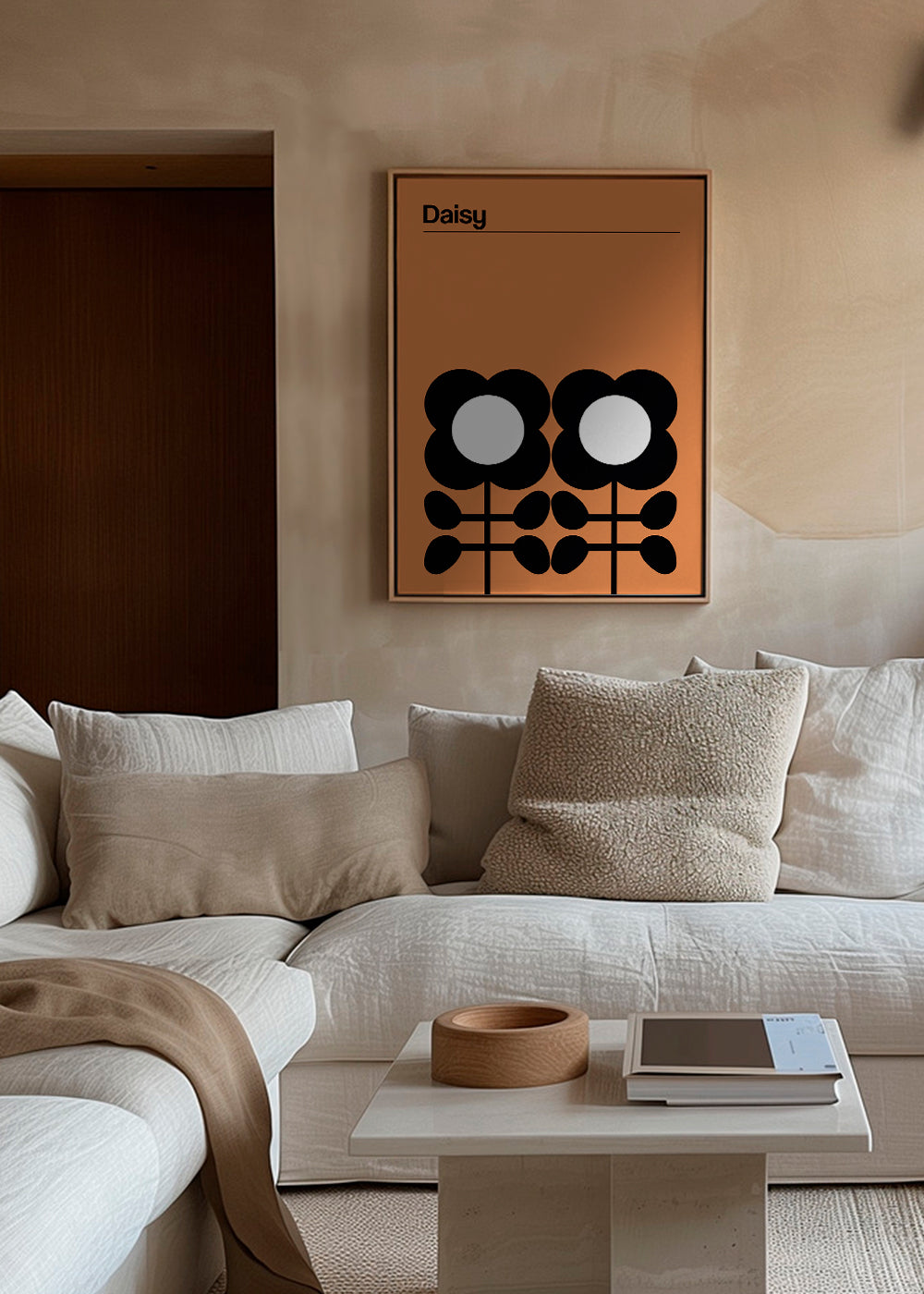 Botanisk plakat Daisy minimalist