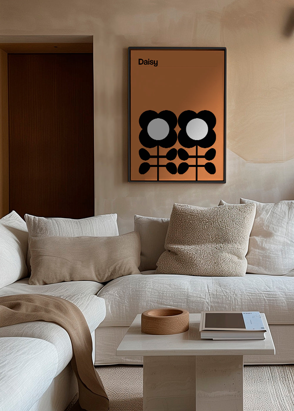 Botanisk plakat Daisy minimalist
