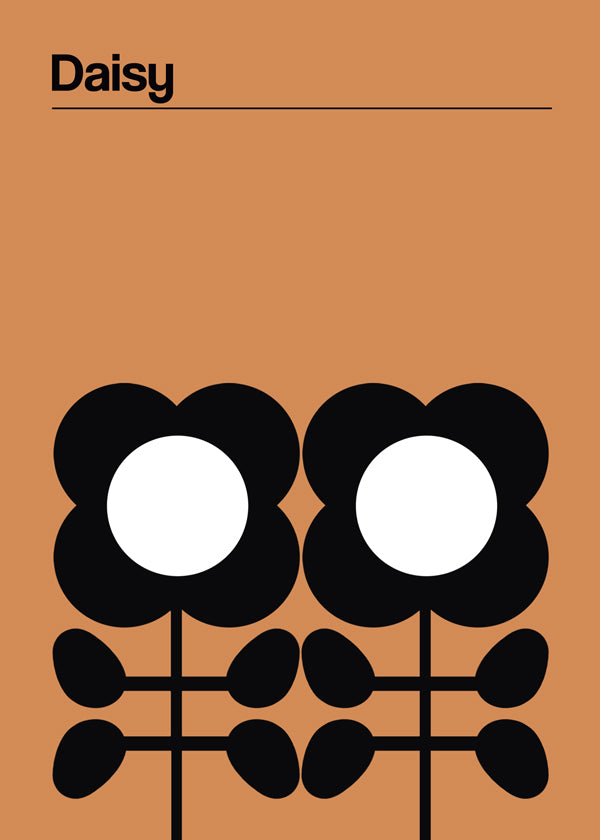 Botanisk plakat Daisy minimalist