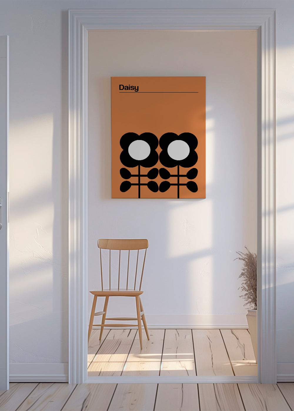 Botanisk plakat Daisy minimalist