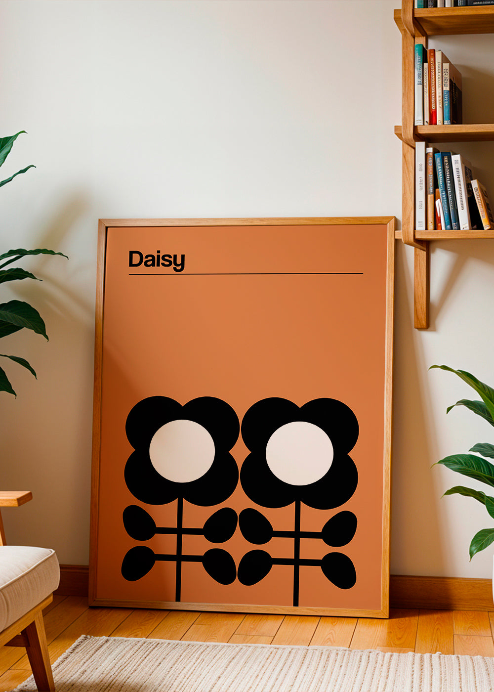 Botanisk plakat Daisy minimalist