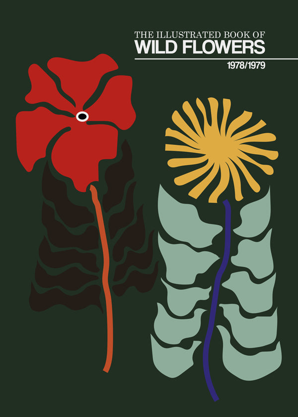 Botanisk plakat: retro blomsterillustration