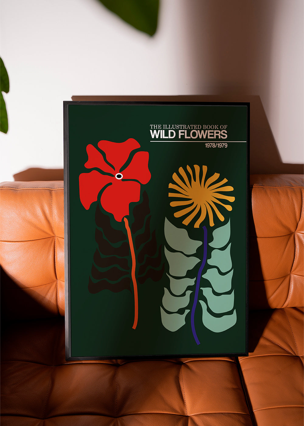 Botanisk plakat: retro blomsterillustration