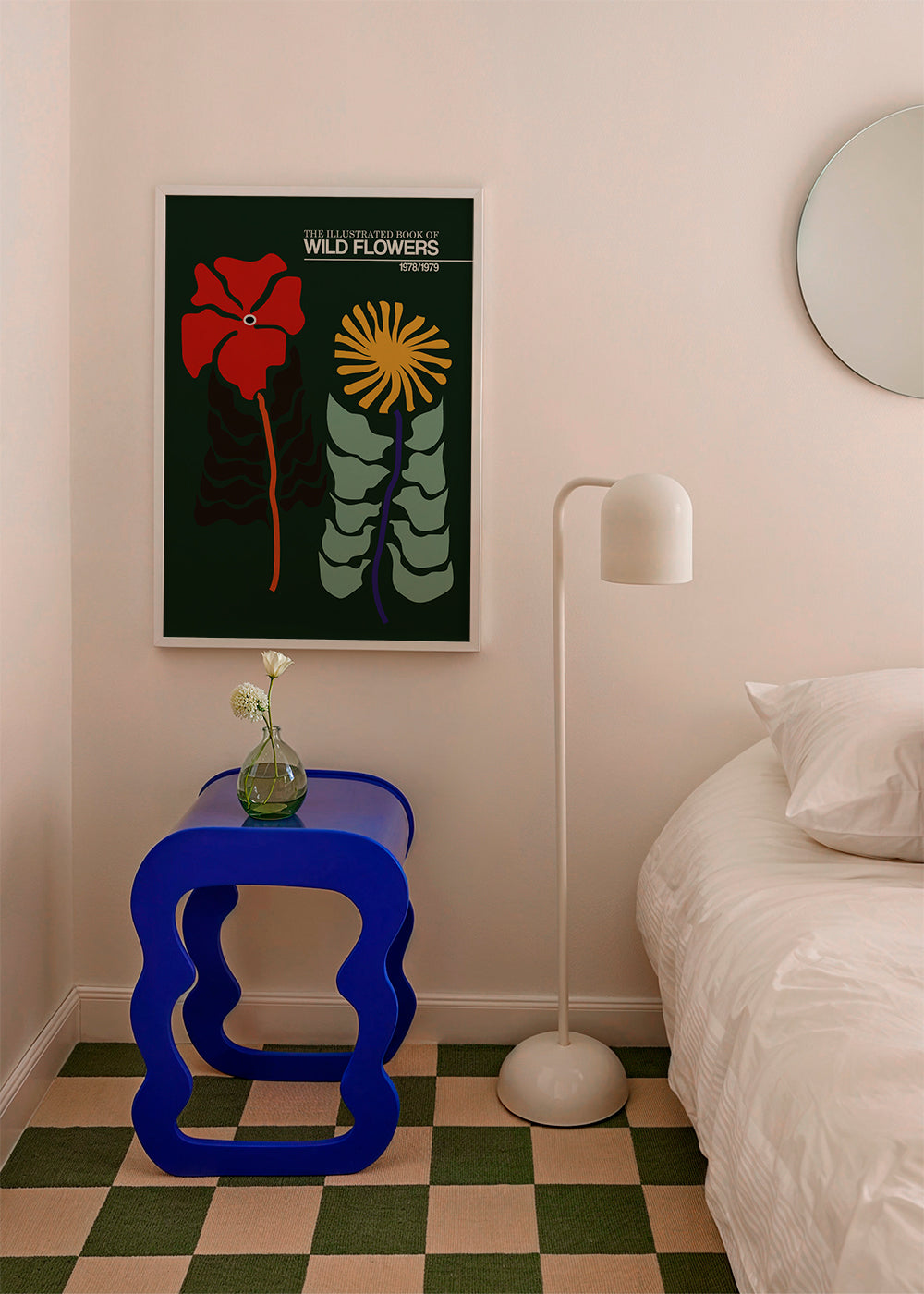 Botanisk plakat: retro blomsterillustration