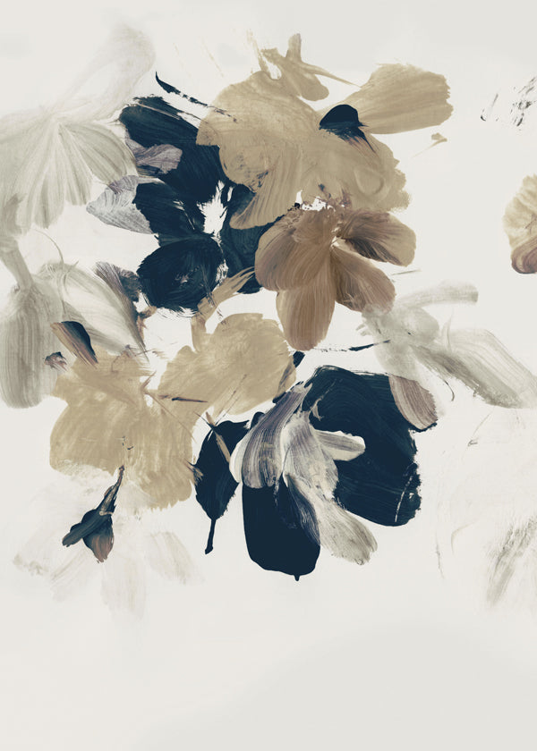 Botanisk plakat bløde penselblomster