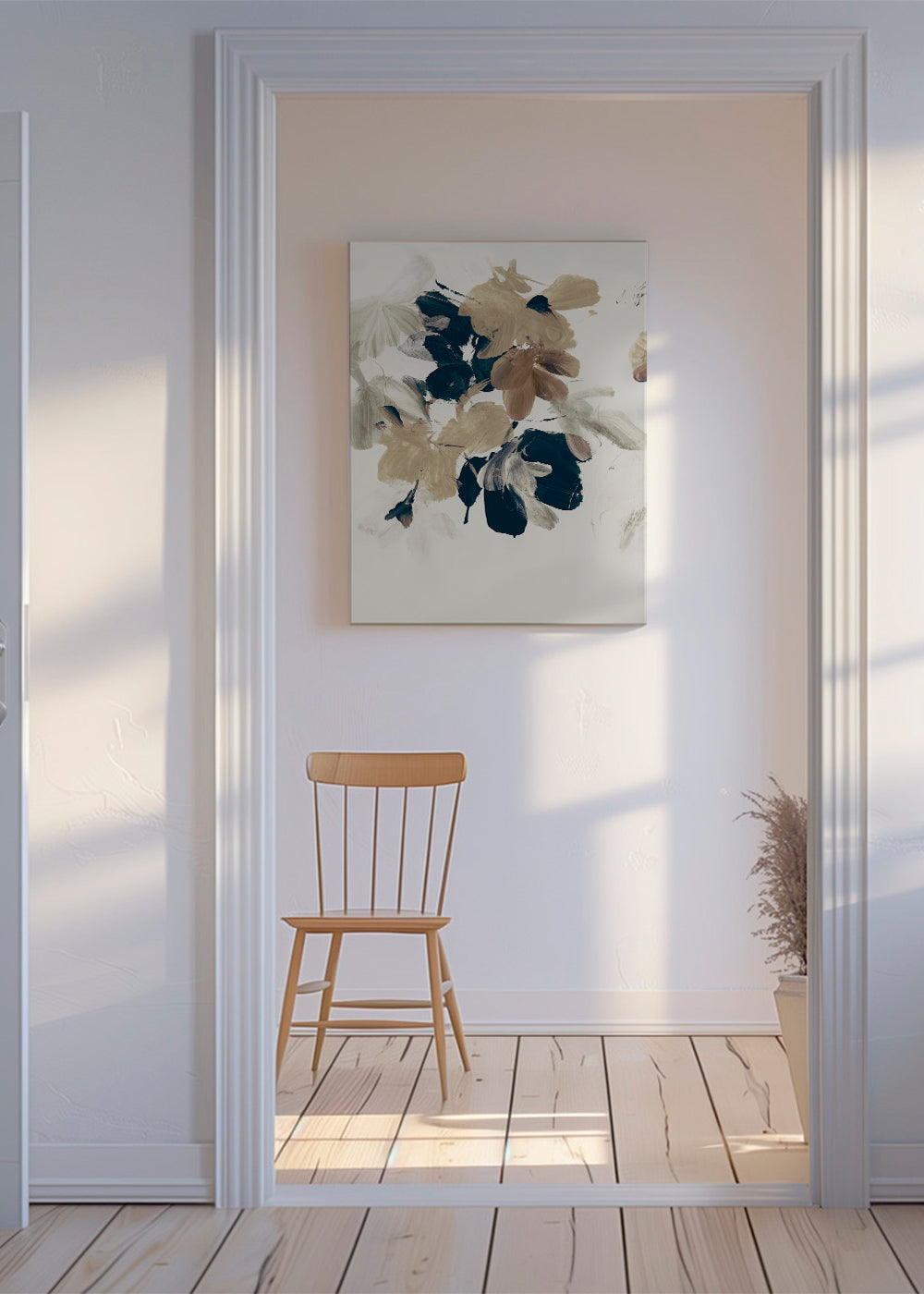 Botanisk plakat bløde penselblomster