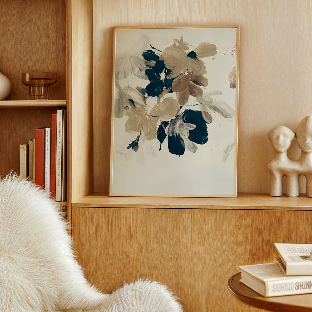Botanisk plakat bløde penselblomster