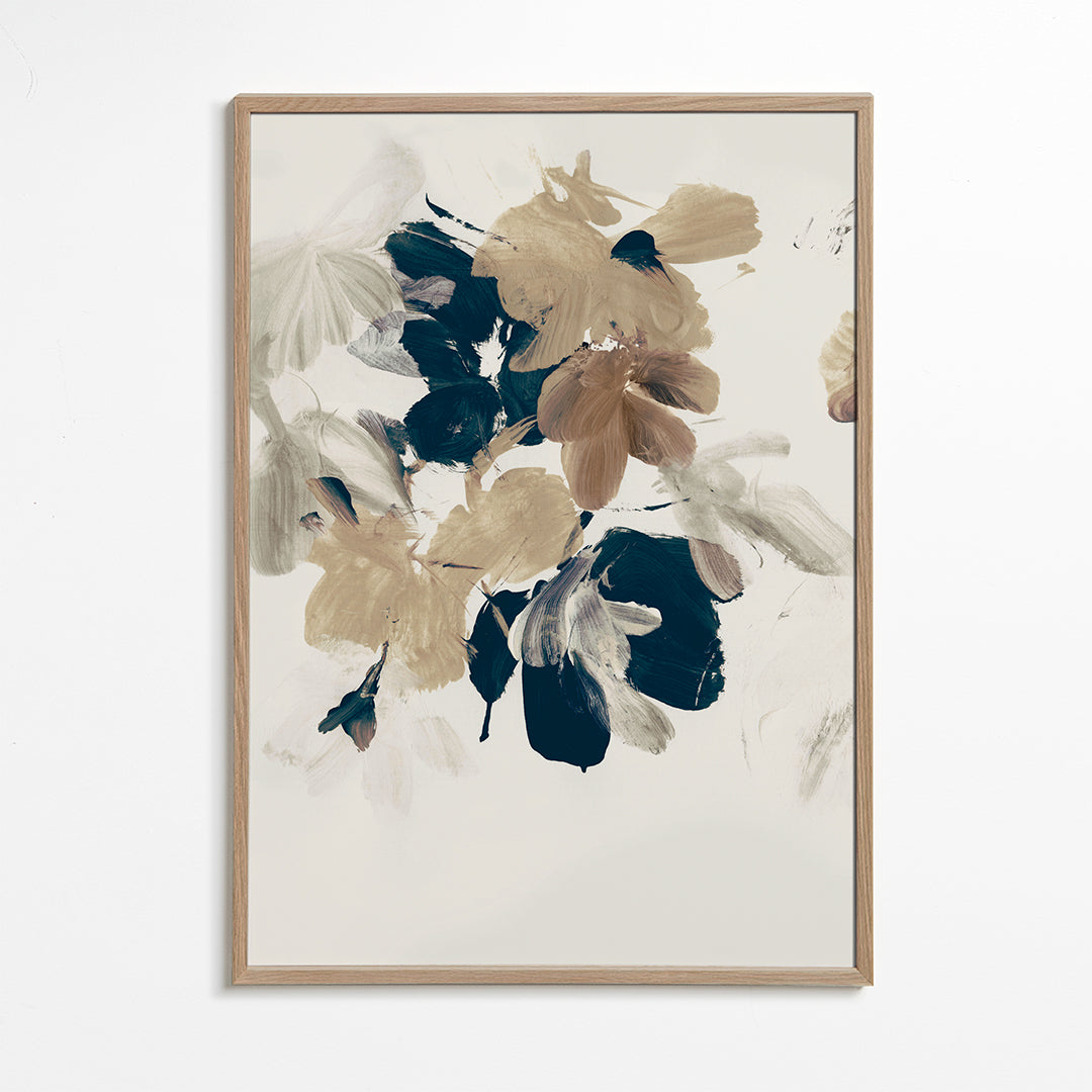 Botanisk plakat bløde penselblomster