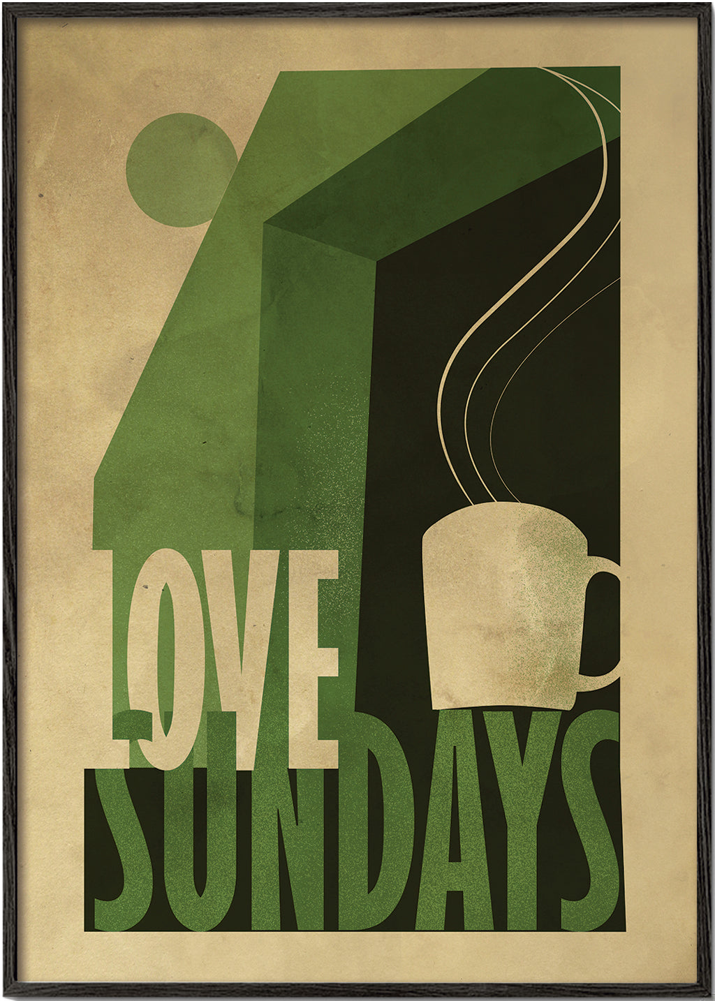 Køkkenkunst Love Sundays med dampende kop