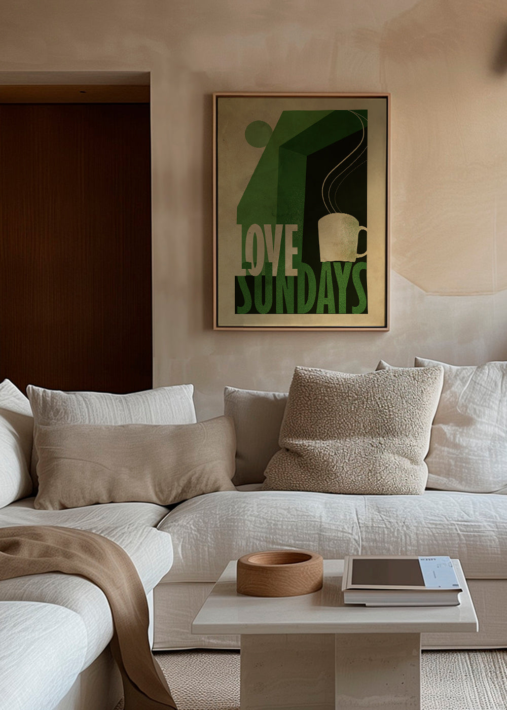 Køkkenkunst Love Sundays med dampende kop