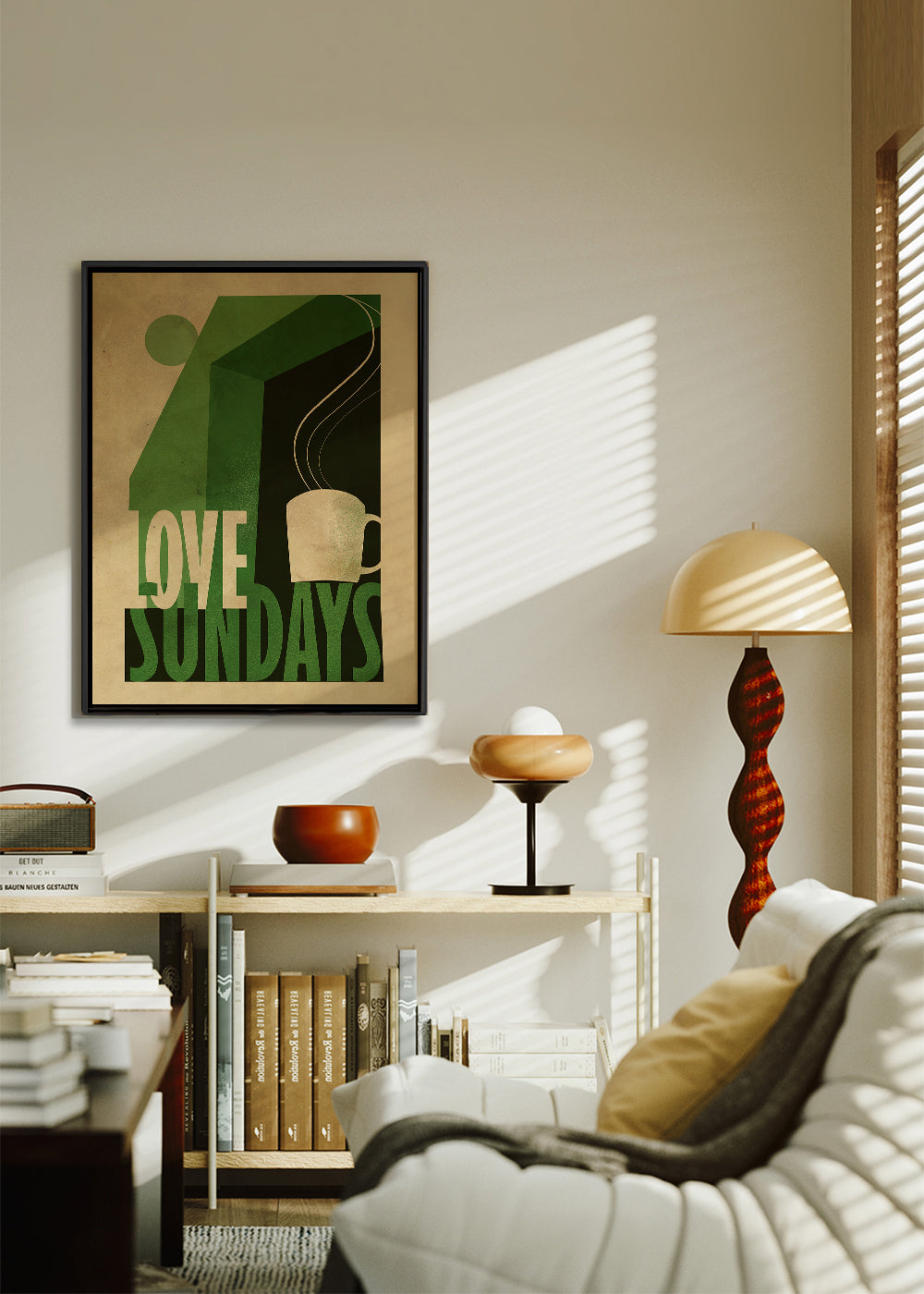 Køkkenkunst Love Sundays med dampende kop