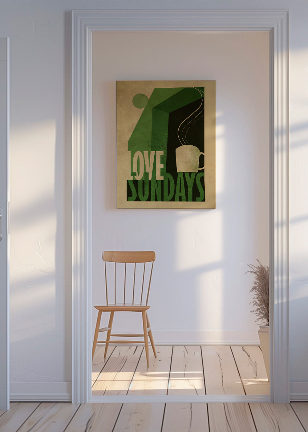 Køkkenkunst Love Sundays med dampende kop