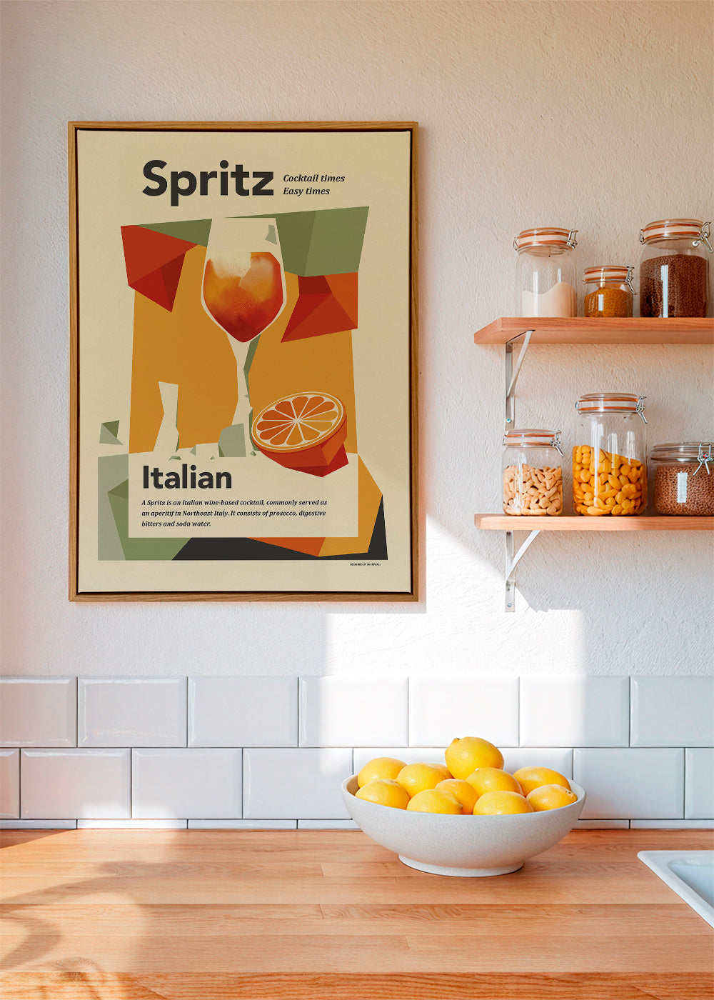 Køkkenkunst Spritz italiensk vintage plakat