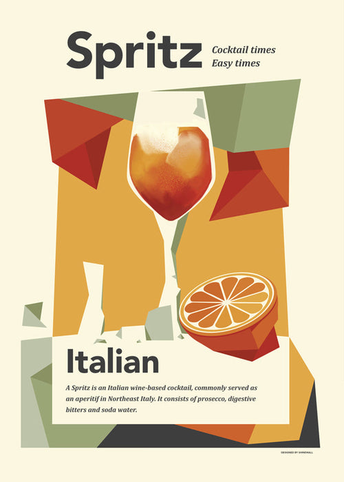 Køkkenkunst Spritz italiensk vintage plakat