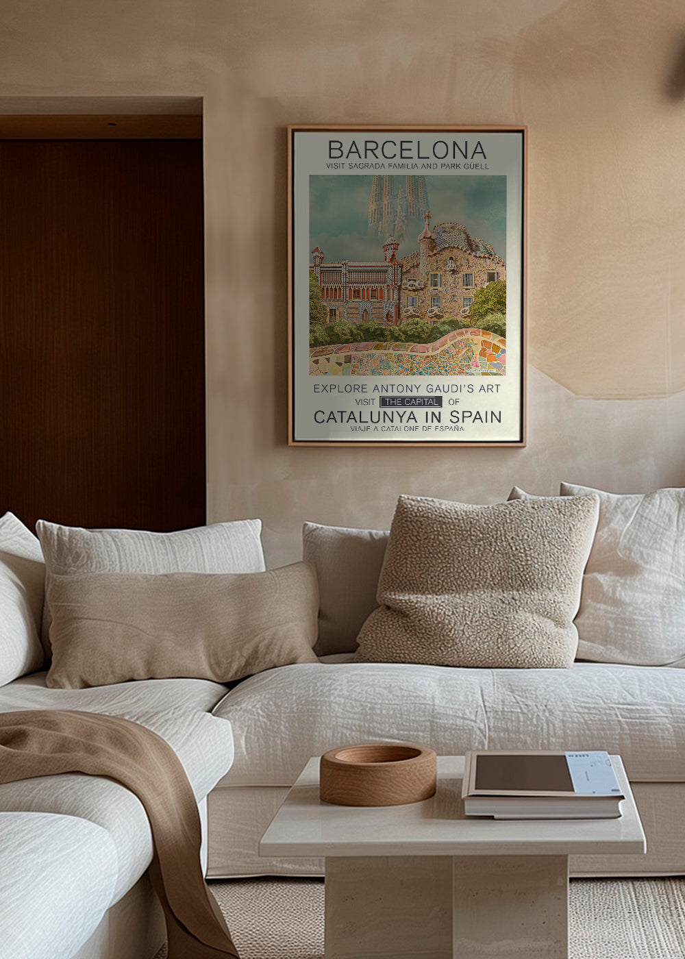 Byplakat Barcelona i Gaudí-stil