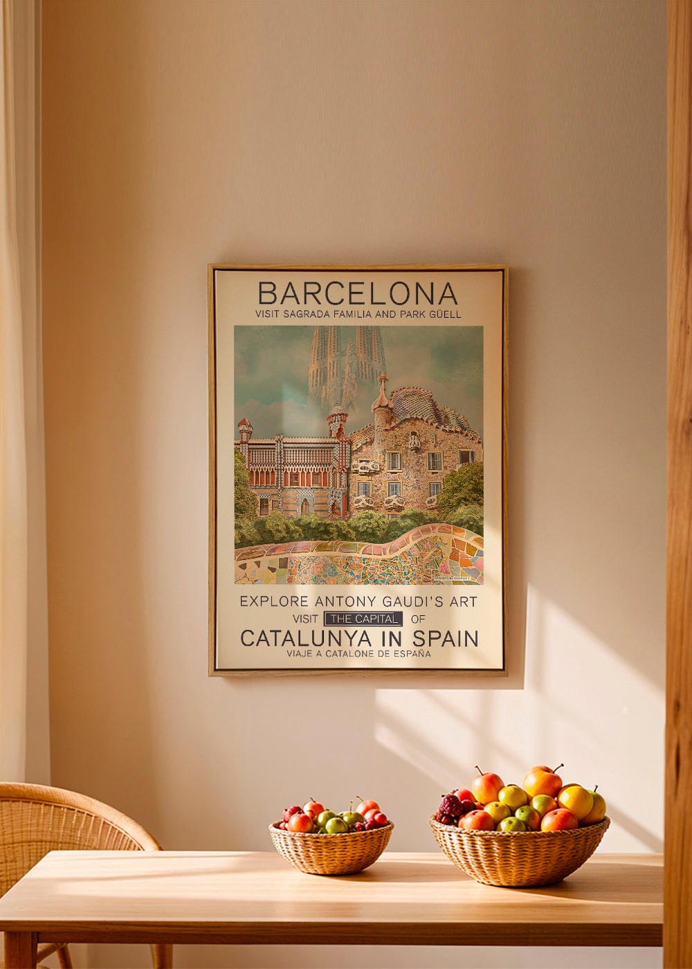 Byplakat Barcelona i Gaudí-stil