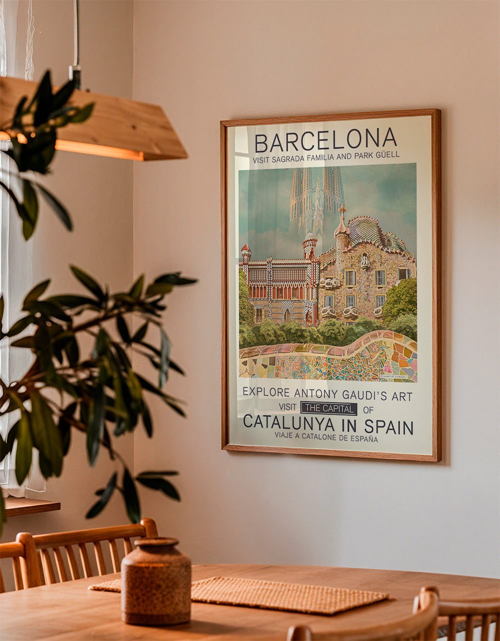 Byplakat Barcelona i Gaudí-stil