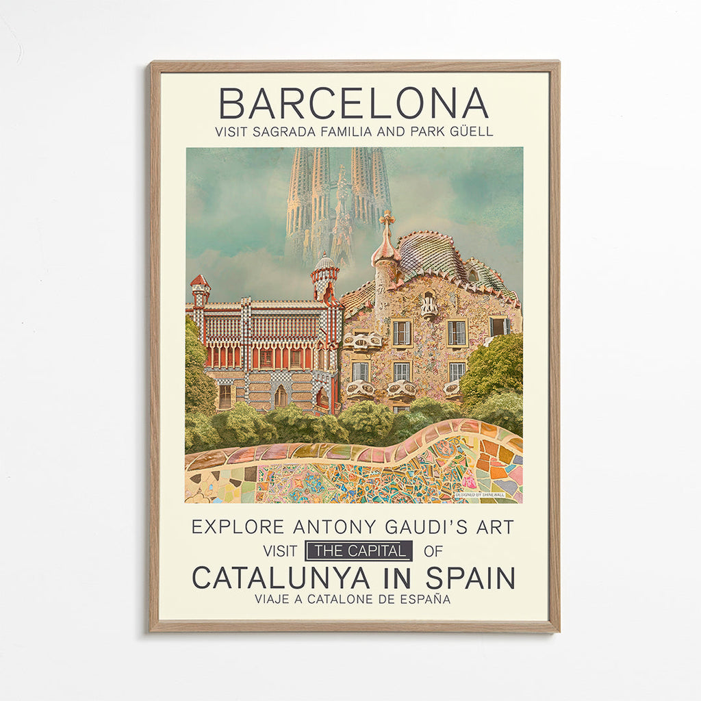 Byplakat Barcelona i Gaudí-stil
