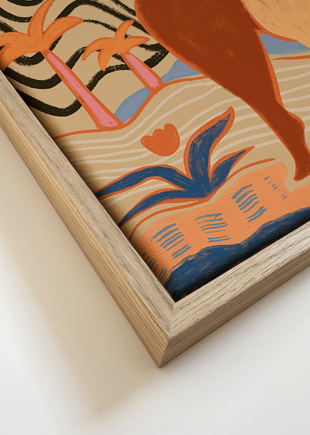 Illustration sol og bueskytte i varme toner